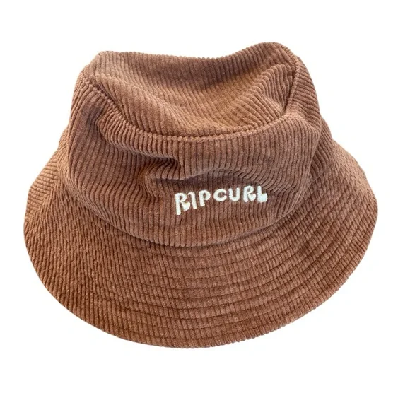 Rip Curl Cord Surf Bucket Hat Brown Curduroy Beach Y2K Beach 90s - Picture 4 of 9